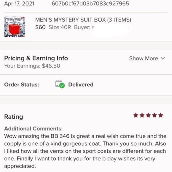 MEN’S MYSTERY SUIT BOX (3 ITEMS) - Picture 2 of 3